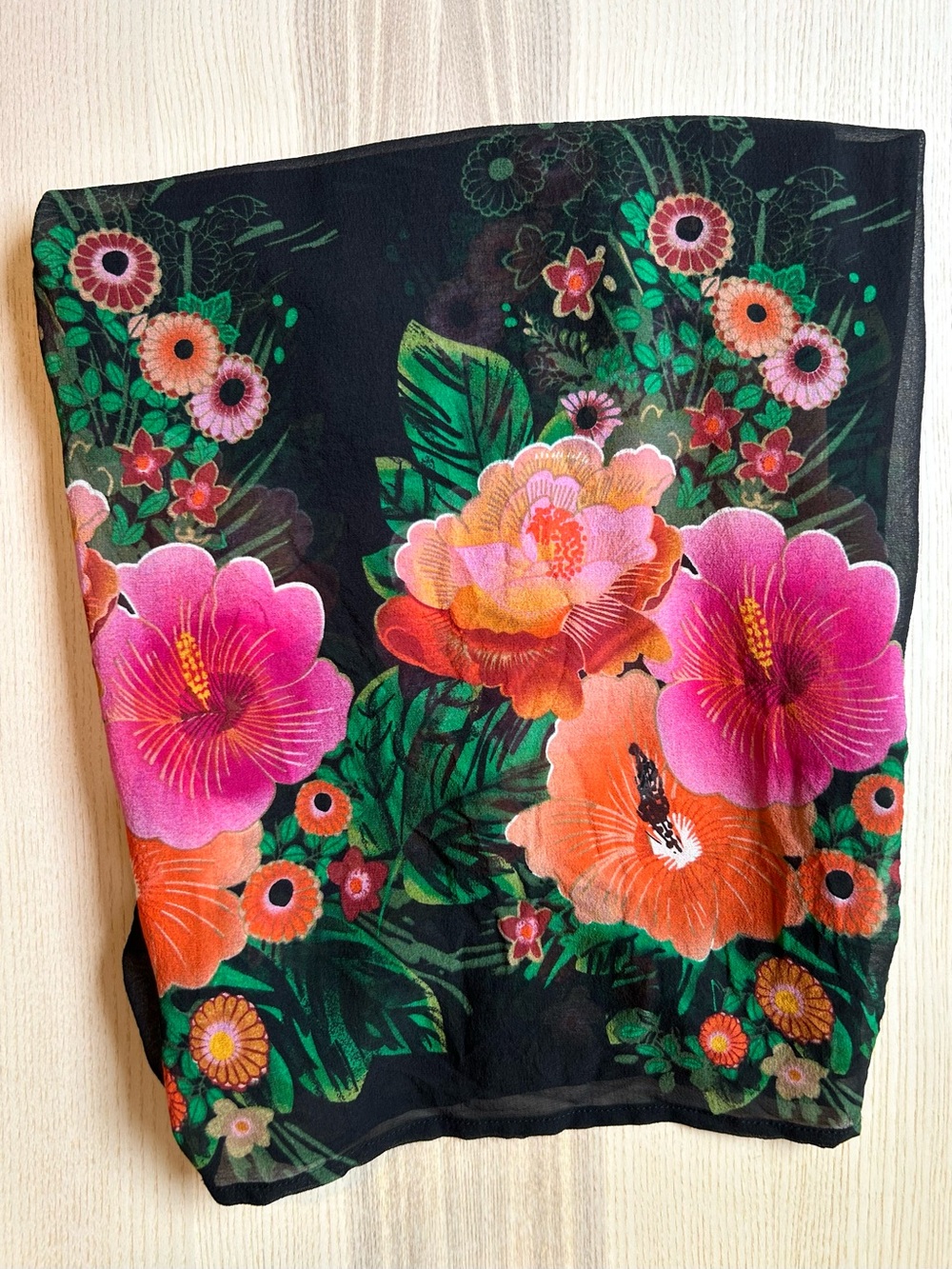 Anthropologie Fei Silk Sheer Floral Overlay Blouse Romantic Boho Cottage Size M - Picture 5 of 5